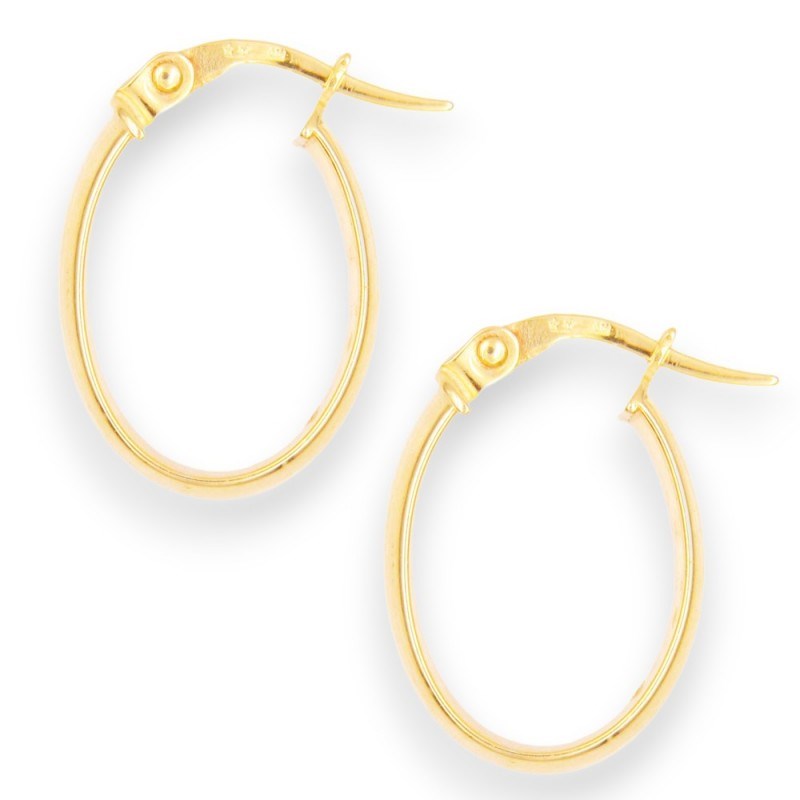 Boucles d'Oreilles Créoles - Or Jaune - Femme