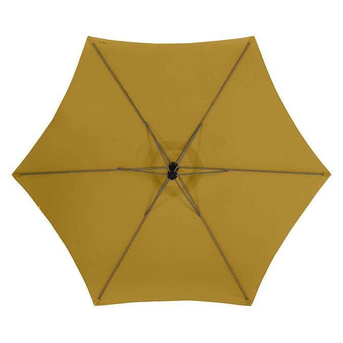 Parasol déporté rond MANOA Jaune moutarde