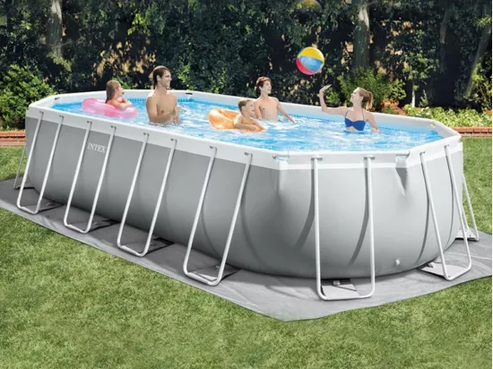 Piscine tubulaire Prism Frame ovale 6,10 x 3,05 x 1,22 m - Intex