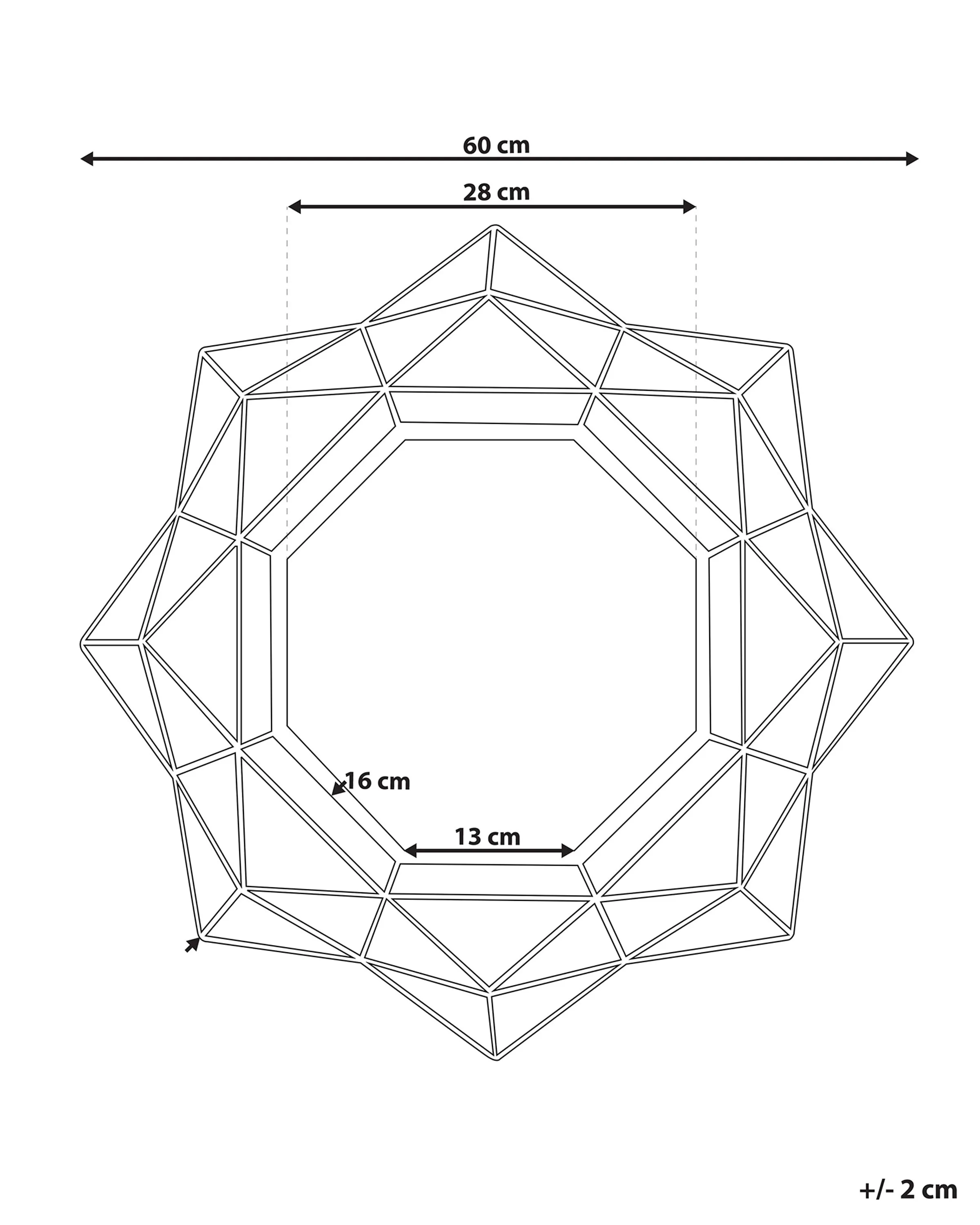 Wandspiegel HILLION 60 cm 60 cm Metaal Goud