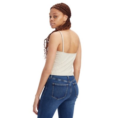 Débardeur femme Rib Cropped Strappy CALVIN KLEIN