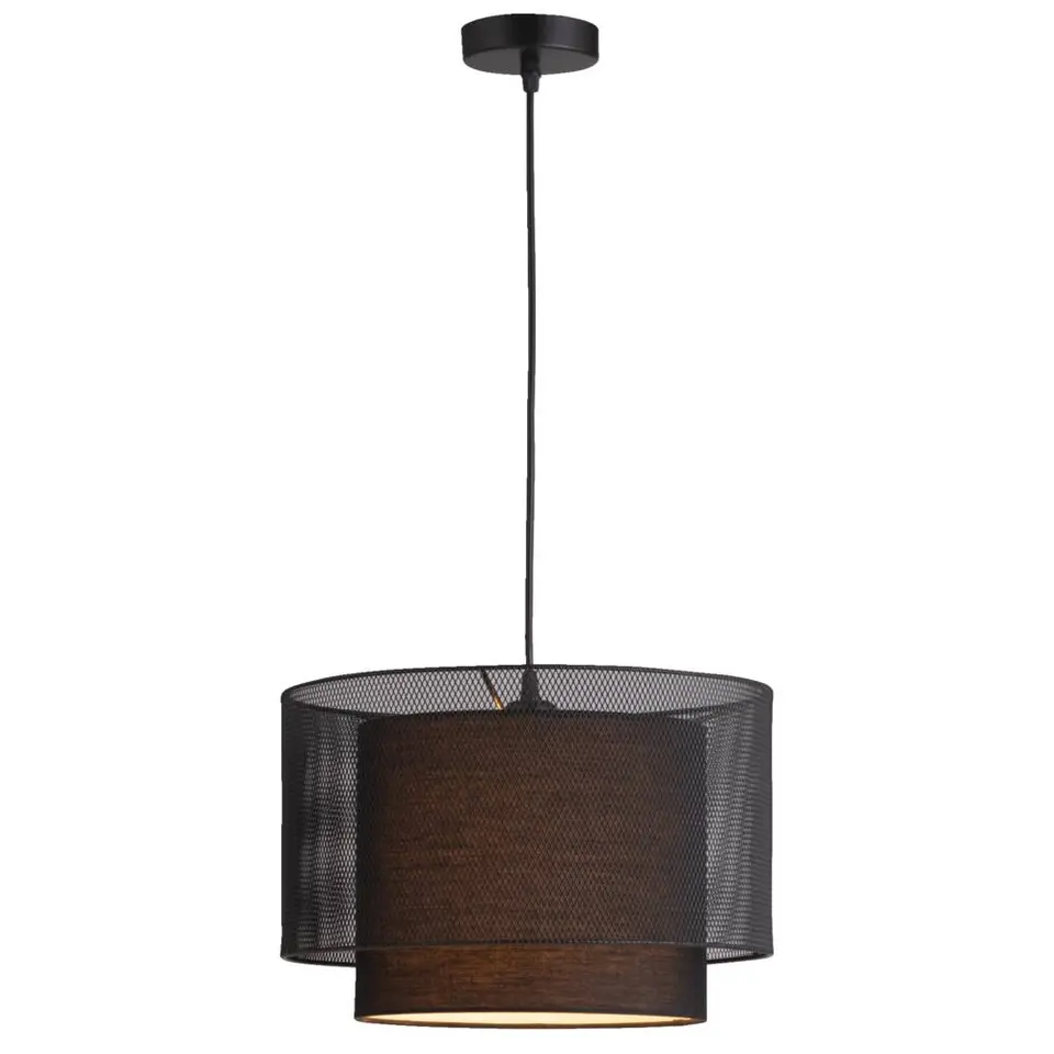 Hanglamp Zaragoza E27 - mat zwart - 120xØ35 cm