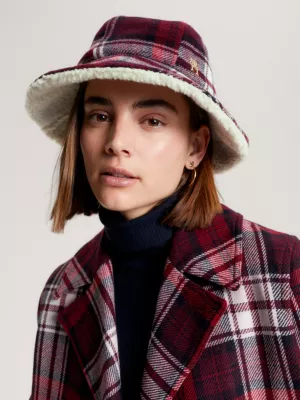 Chapéu Bucket com Monograma TH e Estampa Tartan