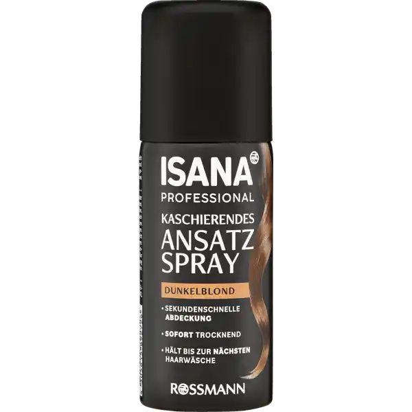 Isana Professional kaschierendes Ansatzspray Dunkelblond-Hellbraun