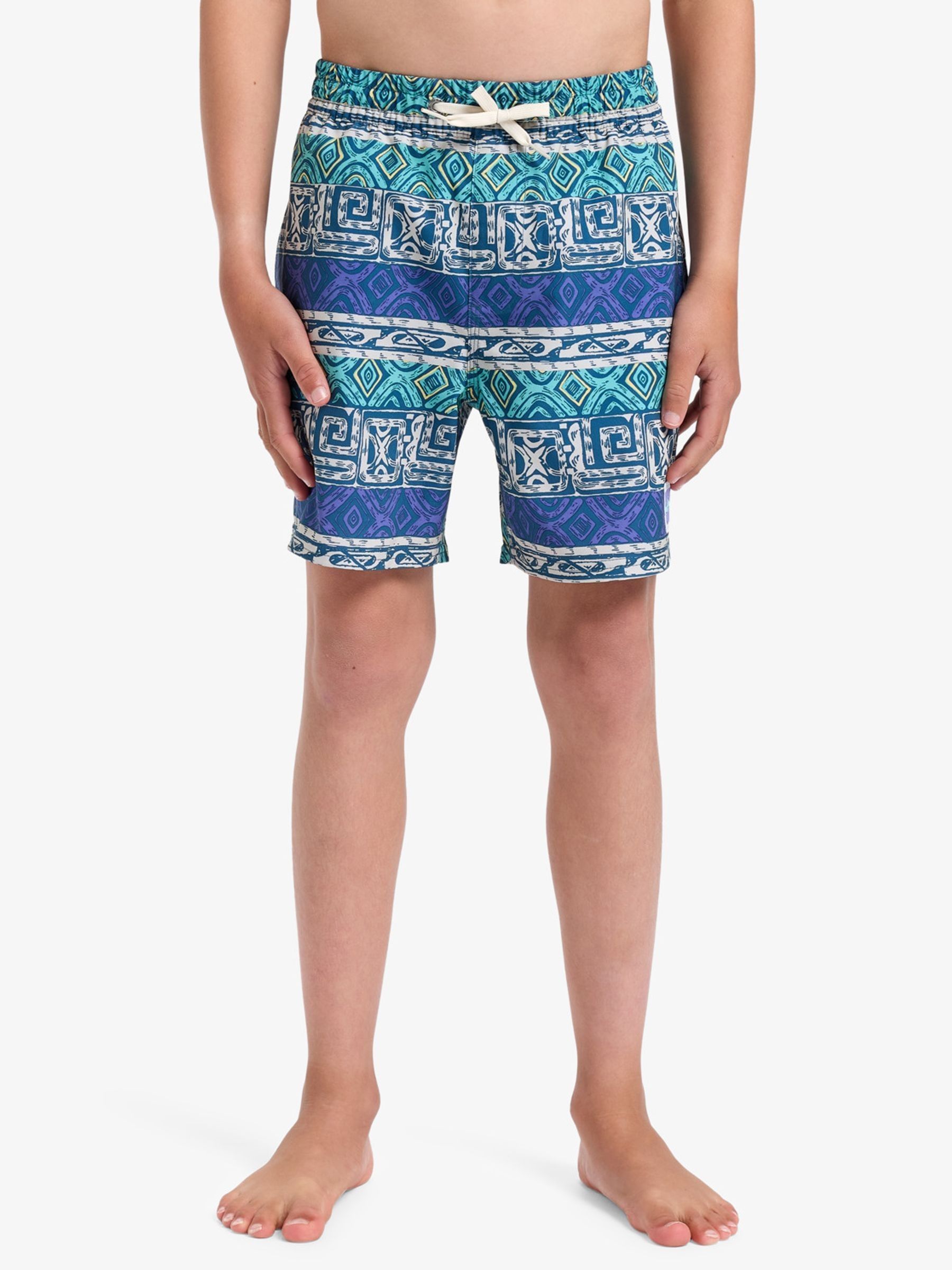 Quiksilver Geoprint Surfsilk Straight Volley Zwembroek voor Jongeren
