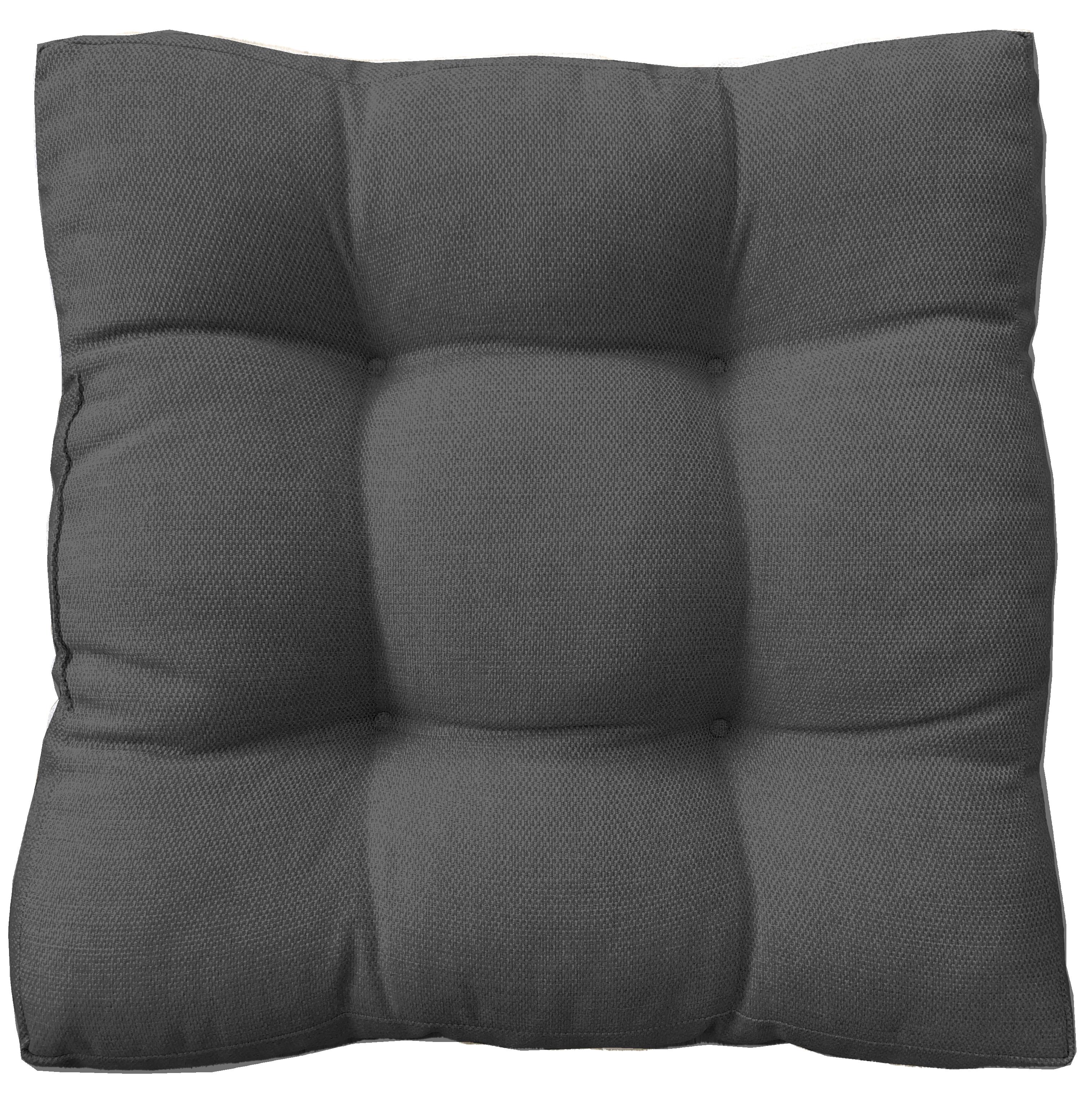 COUSSIN SOL HAWAI 60X60X12CM CARBONE
