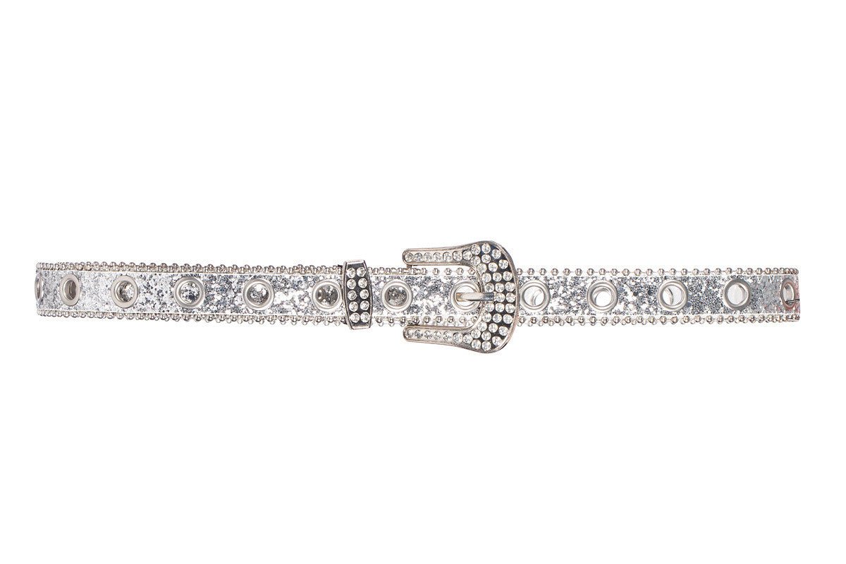 Zilveren Riem Strass