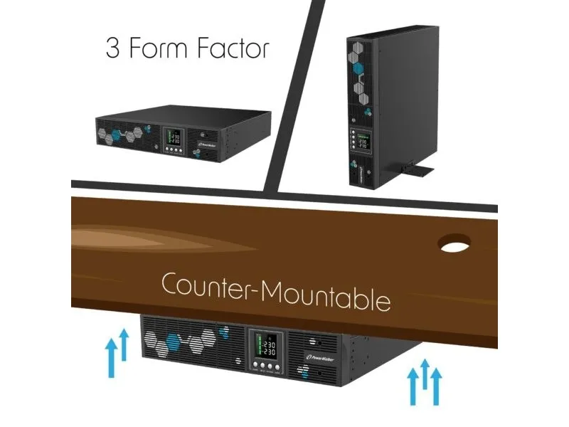 BlueWalker PowerWalker VI 2000 RLP - UPS - 1800 Watt - 2000 VA - 9 Ah - RS-232, USB - Udgangsporte: 8 - 2U (10121192)
