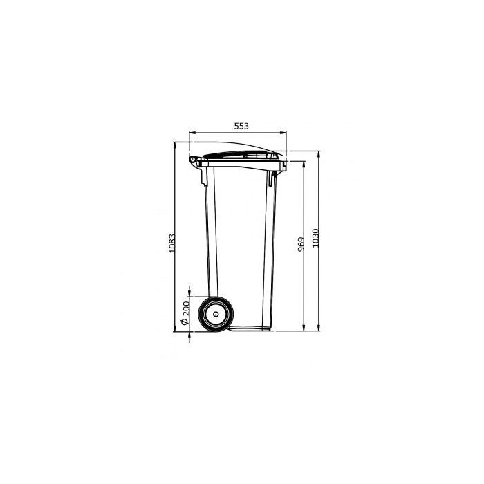 Afvalcontainer 140 liter groen (8719689147082)