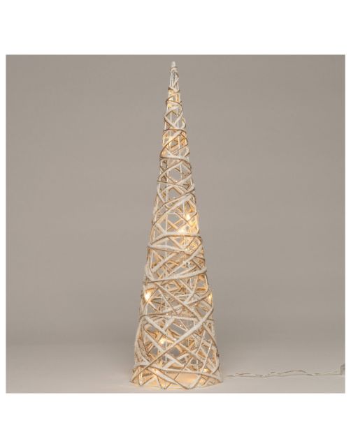 Anna's Collection Decoratieboom Besneeuwd - Kerstverlichting - 60 cm Warm Wit 15 led