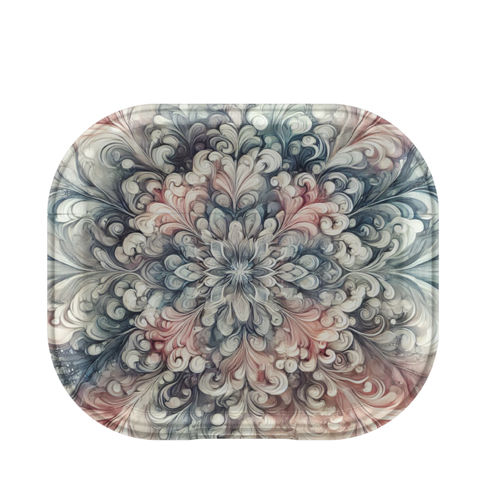 Apple AirPods 4 Gummi Hülle Aquarell Mandala - Rosegold