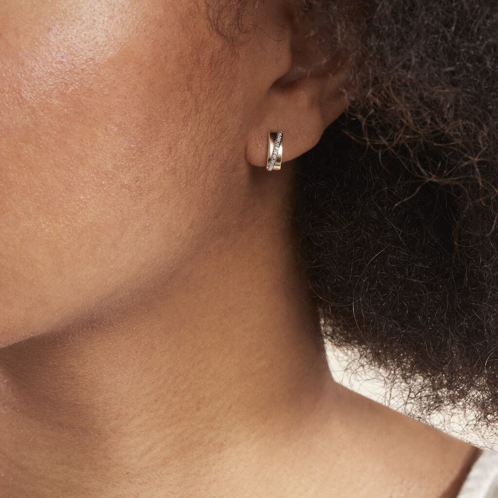 Créoles Timira Or Jaune Diamant