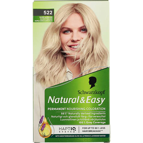 Permanent hårfarve 522 Silver Lysblond m. olieserum