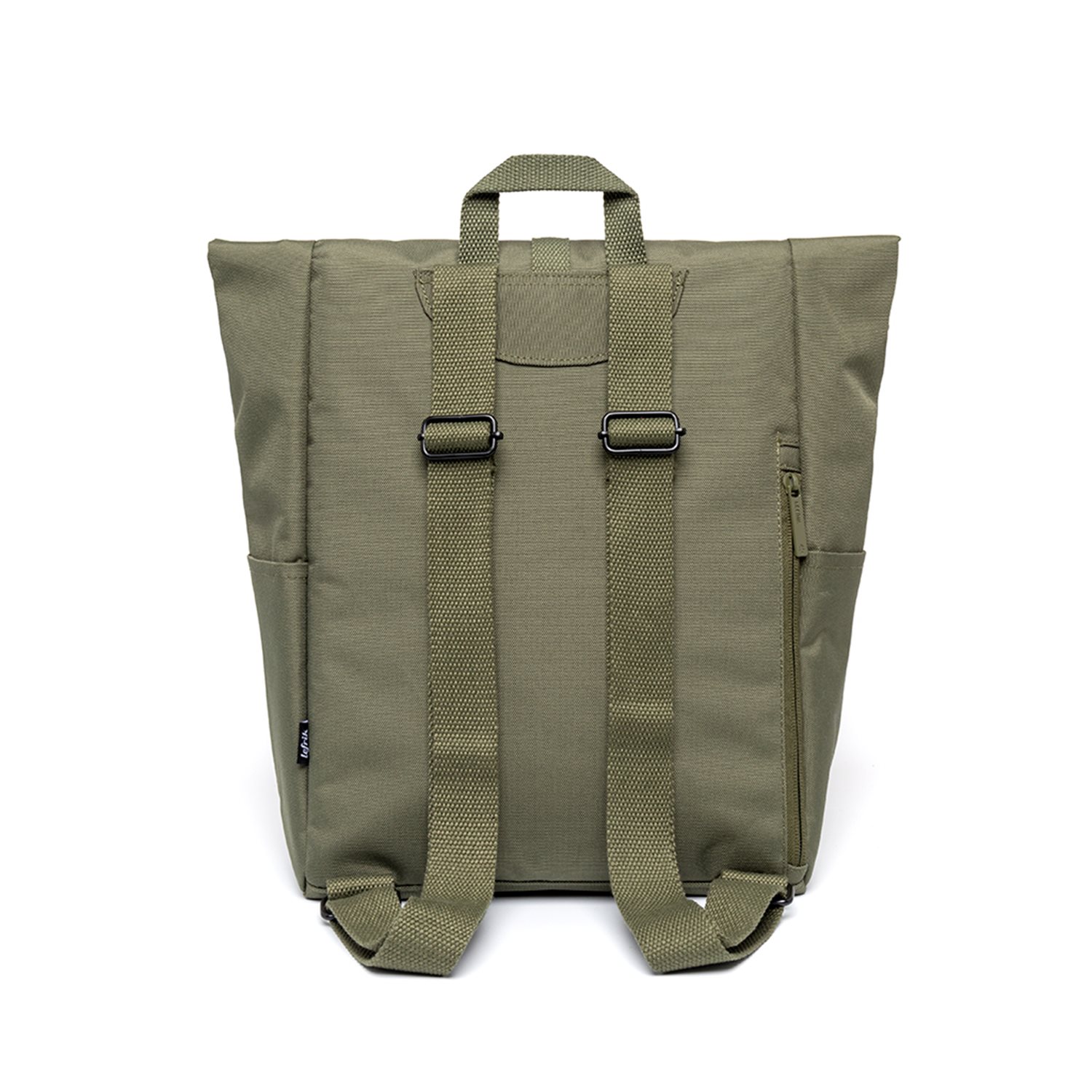 Lefrik Roll Mini Backpack stripes olive