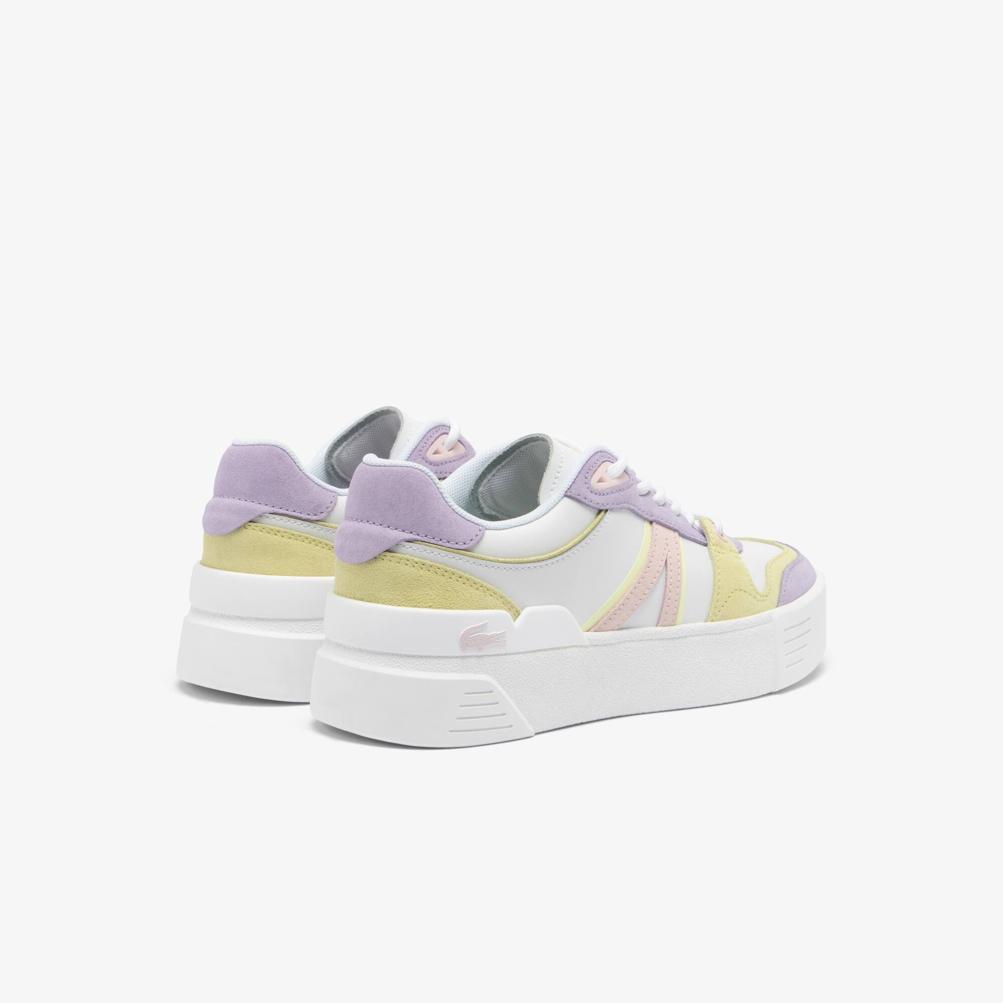 Damen-Sneaker L002 aus Leder mit Kontrast Sneakers - Weiss - Lacoste - Damen