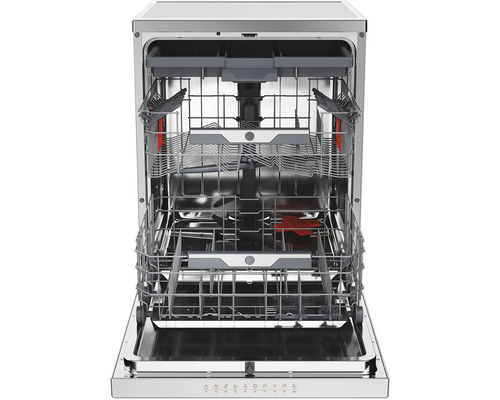 Hoover HF 6B4S1PX vrijstaande vaatwasser, 60 x 85 x 60 cm, voor 16 couverts, 9,5 l inhoud, 44 dB(A)