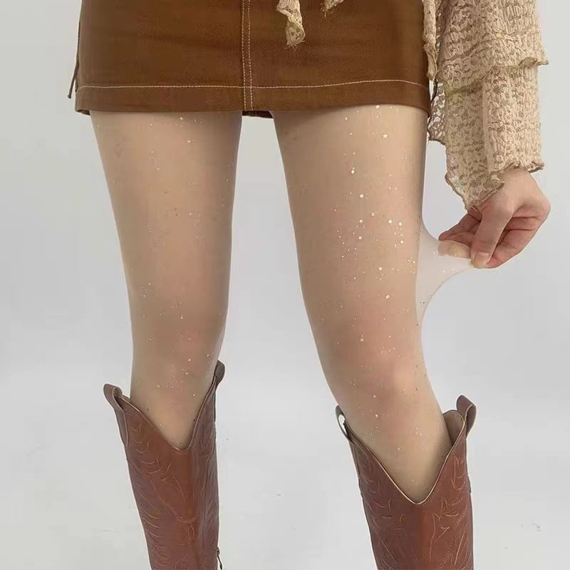 Auroriola - Star Rhinestone Sheer Panty's