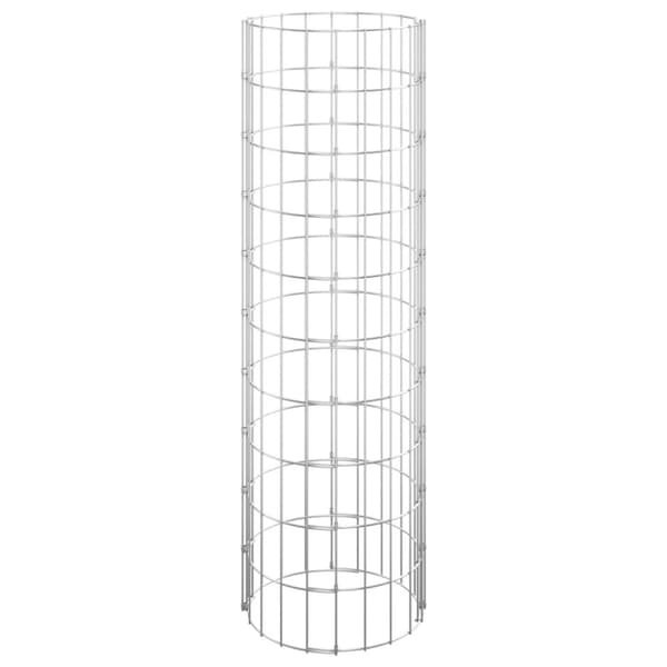 vidaXL Sirkulær gabion høybed 3 stk galvanisert stål Ø30x100 cm