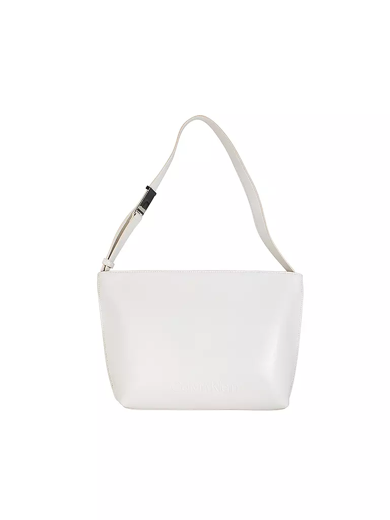 CALVIN KLEIN Tasche - Hobe EMBOSSED Medium  creme