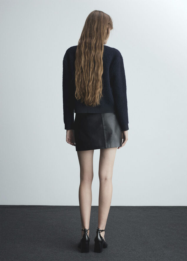 MANGO Knitted jacket. -- NURIA Navy