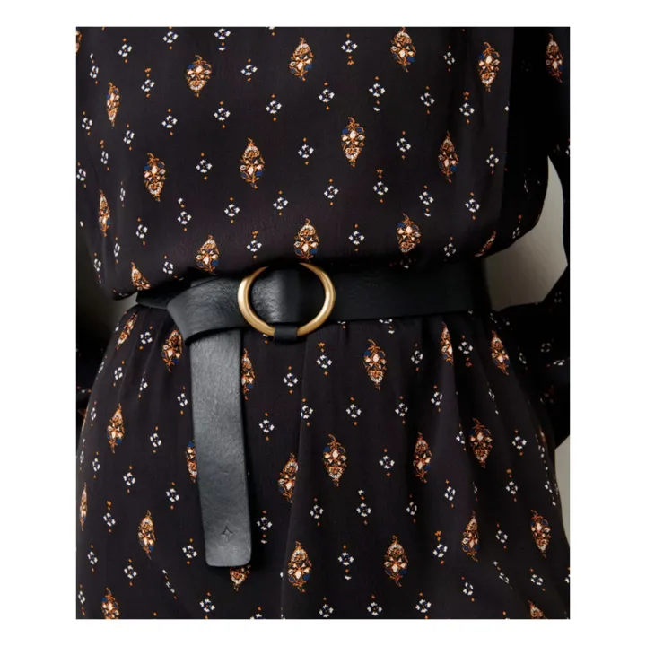 Sessùn Ceinture Tisao Cuir Tannage Végétal | Noir
