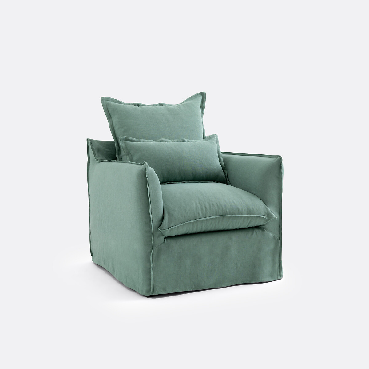 LA REDOUTE INTERIEURS<br>Poltrona de linho Gekreukt, Odna