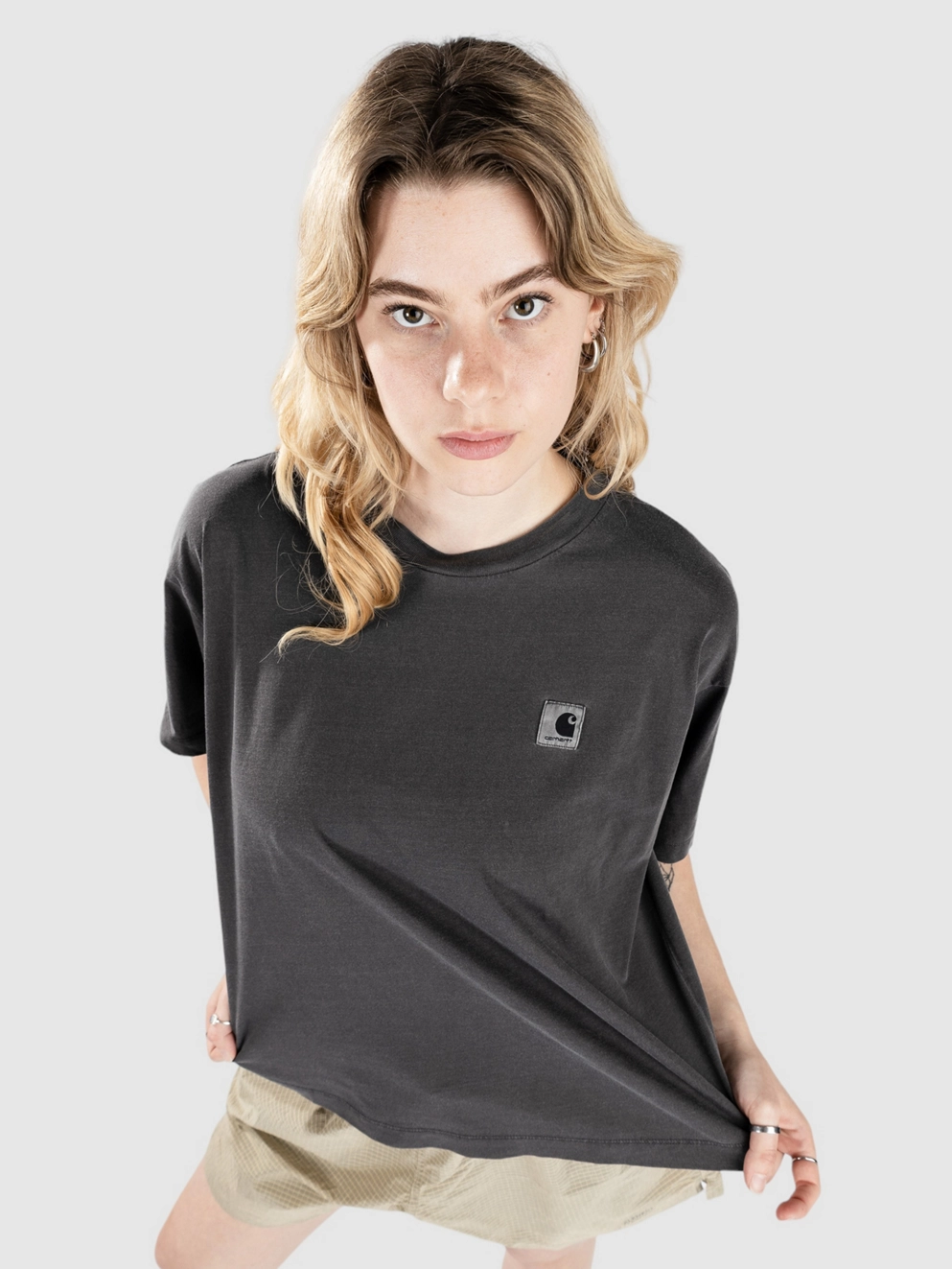 Carhartt WIP Nelson T-Shirt charcoal garment dyed