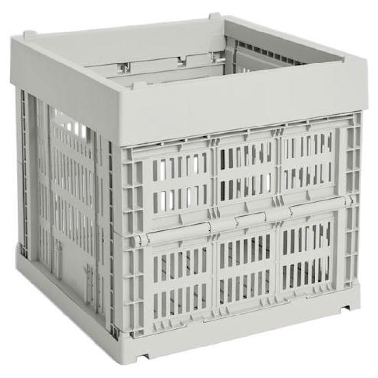 Hay Colour Crate krat RE opbergbak Cube Grey