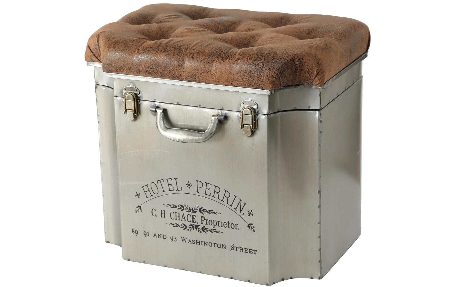 Hocker Kinley Eisen, Polyurethan, Mehrfarbig<br>Sitzhocker