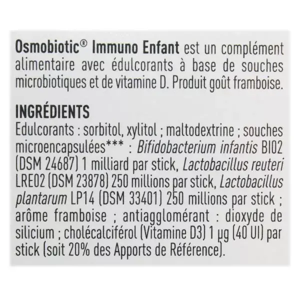 Boiron Osmobiotic Immuno Enfant 30 sticks