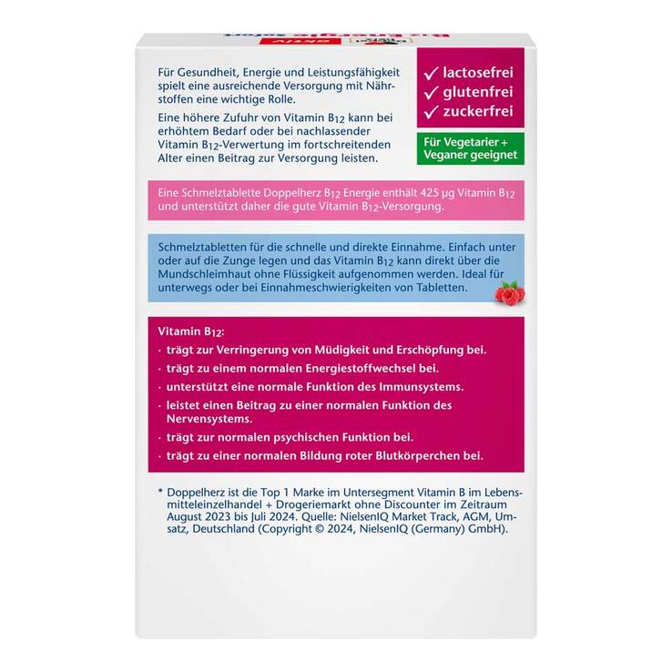 Doppelherz B12 Energie Sofort Schmelztabletten, 30 St