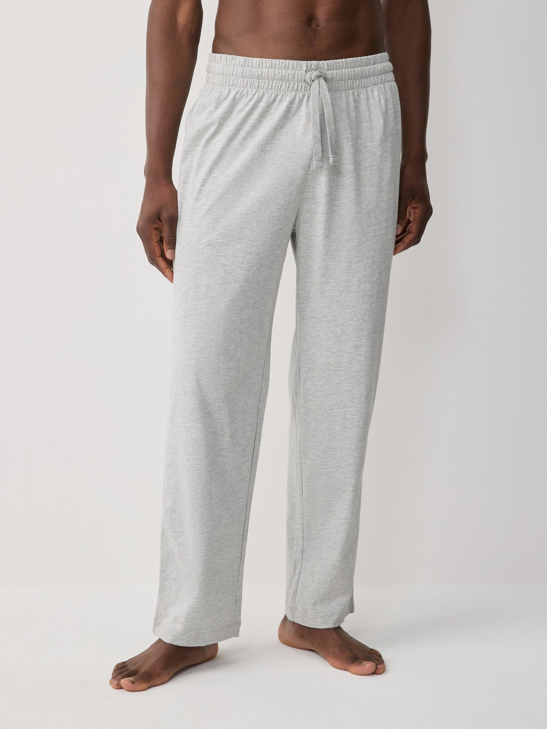 Navy Blue/Light Grey - Open Hem Pyjama Bottoms Set 2 Pack
