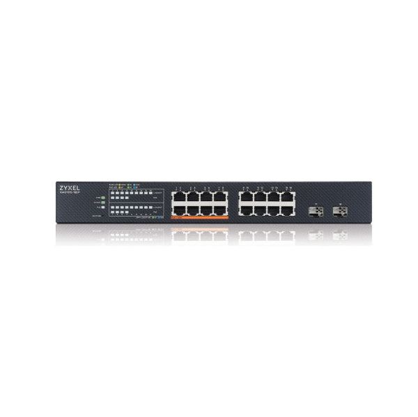Switch Zyxel de 16 portas 2,5G, 2 SFP , gerido por L2, PoE de 180 W, montagem em rack