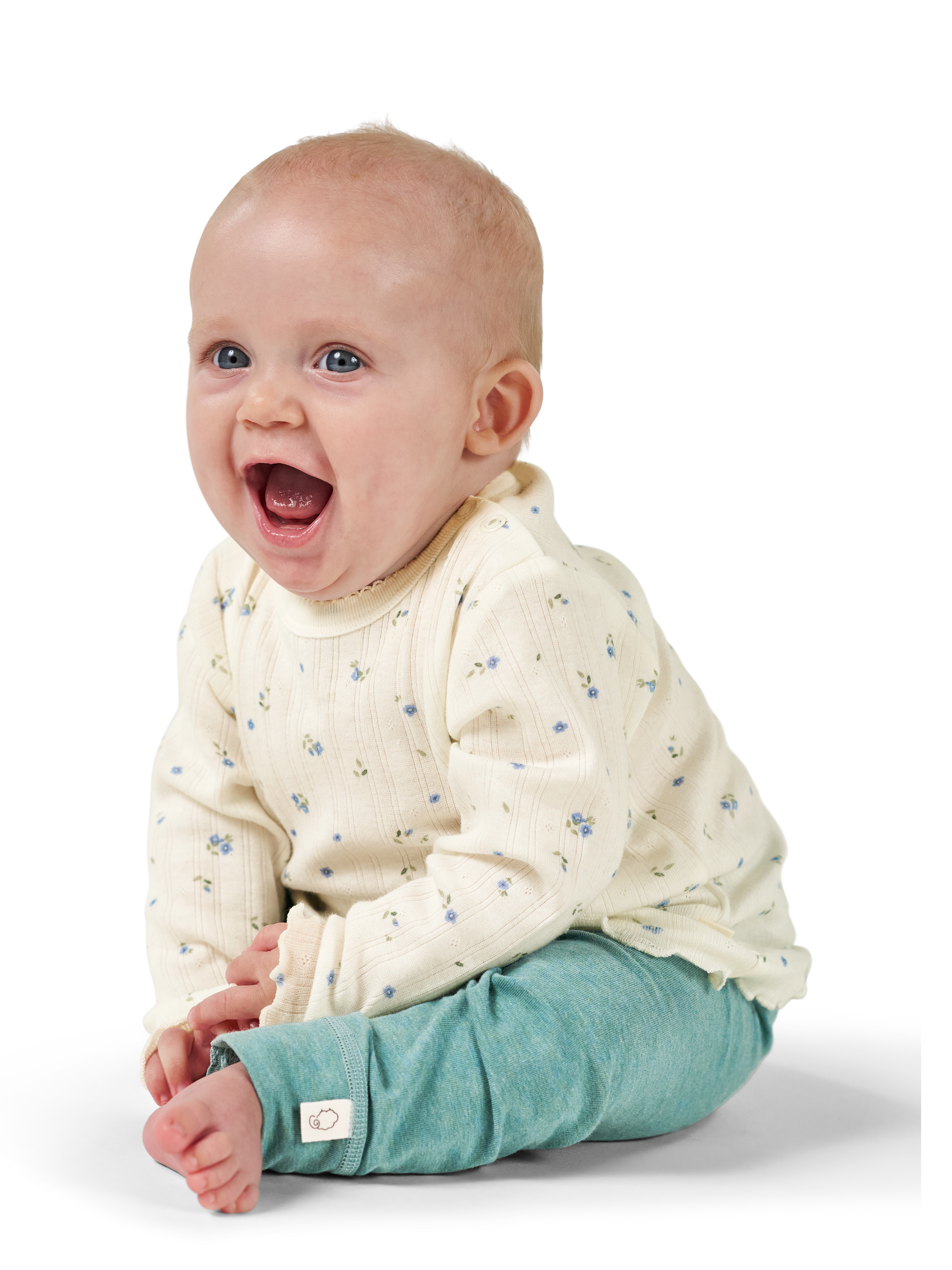 Pointelle shirt van katoen voor baby's