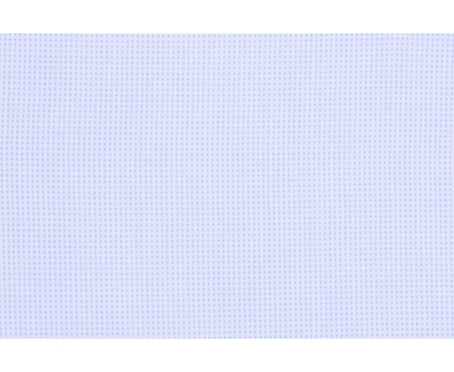 Chemise coton bleue claire - Col italien - ANGELO