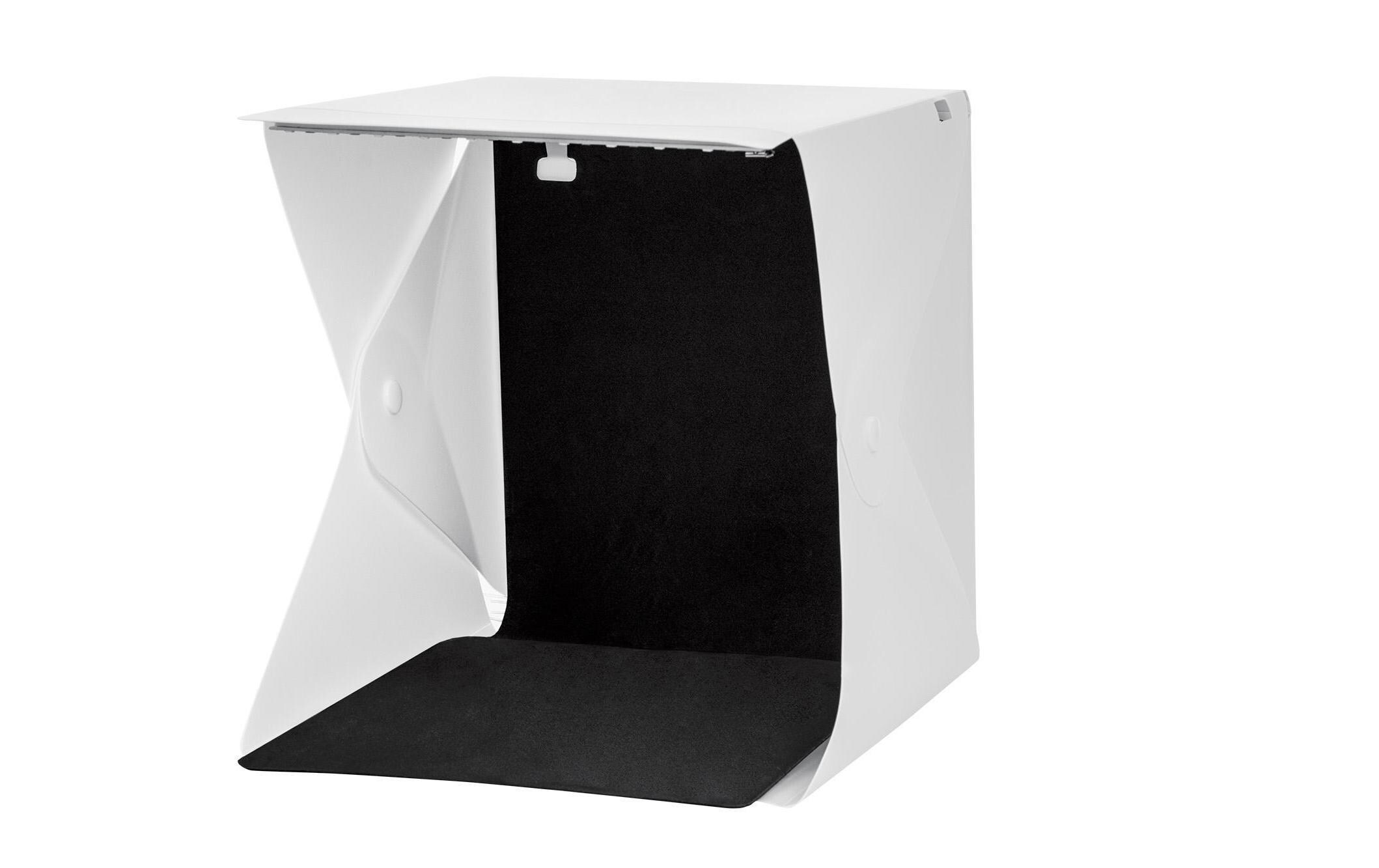 Aufnahmebox mini ML-2020Faltbare, stabile DÖRR Licht Box für eine schattenfreie Ausleuchtung z.B. bei der Produktfotograﬁe
