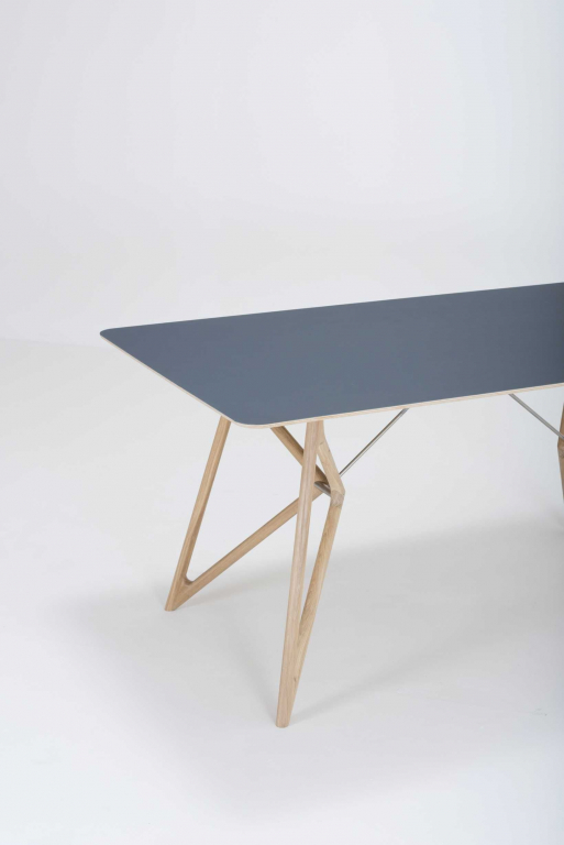 Gazzda Tink Tafel linoleum 160x90 whitewash Dark Olive