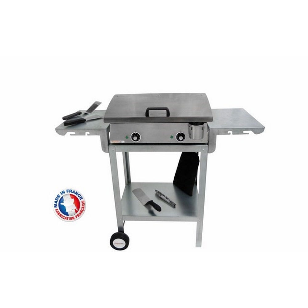 Pack plancha électrique PlanchaElec Lux 600 Inox - Chariot Odéon 600 P