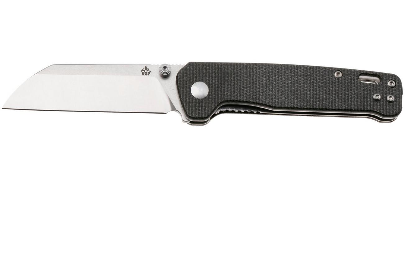 QSP Knife Penguin V2 QS130V2-A1 Two-Tone D2, Dark Brown Micarta, zakmes