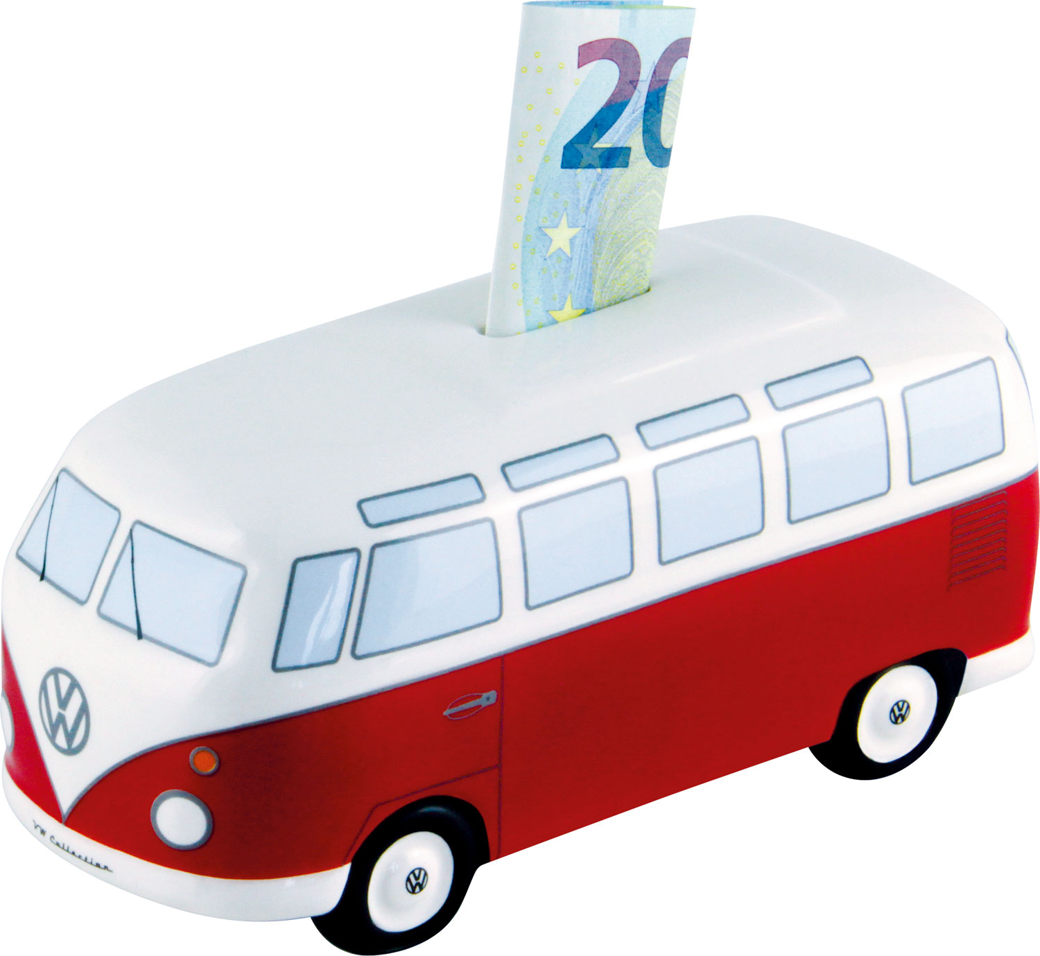 VW Collection T1 Bulli Spardose Keramik Rot