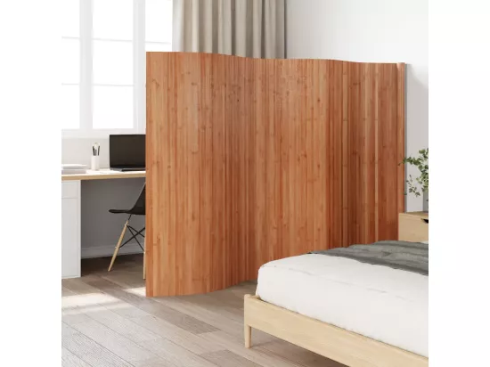 Cloison de séparation marron 165x400 cm bambou