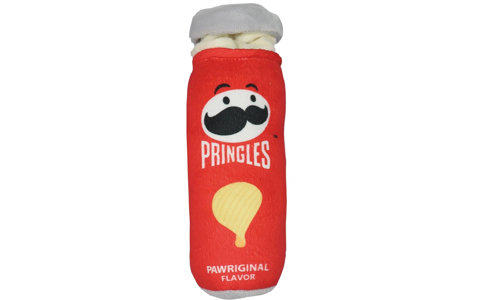 Hunde-Spielzeug Plüschtier Pringles 7 x 26 cm, RotPlüschtier