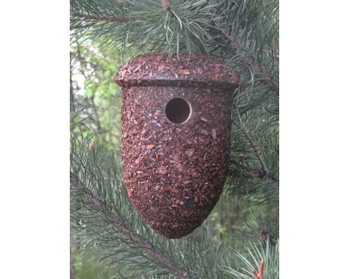 Eikelnestkast met isolerende schors 15x15x24 cm