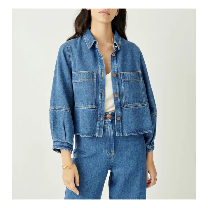 Sessùn Veste Leone Denim Souple | Bleu