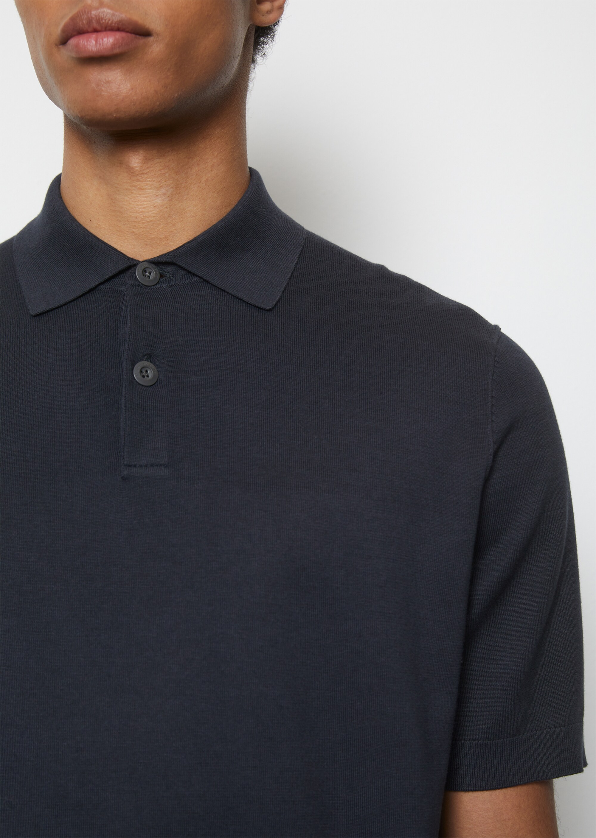 Strick-Poloshirt regular in Strick-Optik