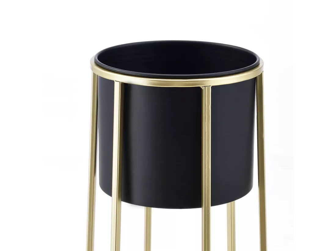 Set De 2 Supports De Plantes Macon Doré Noir [en.casa]
