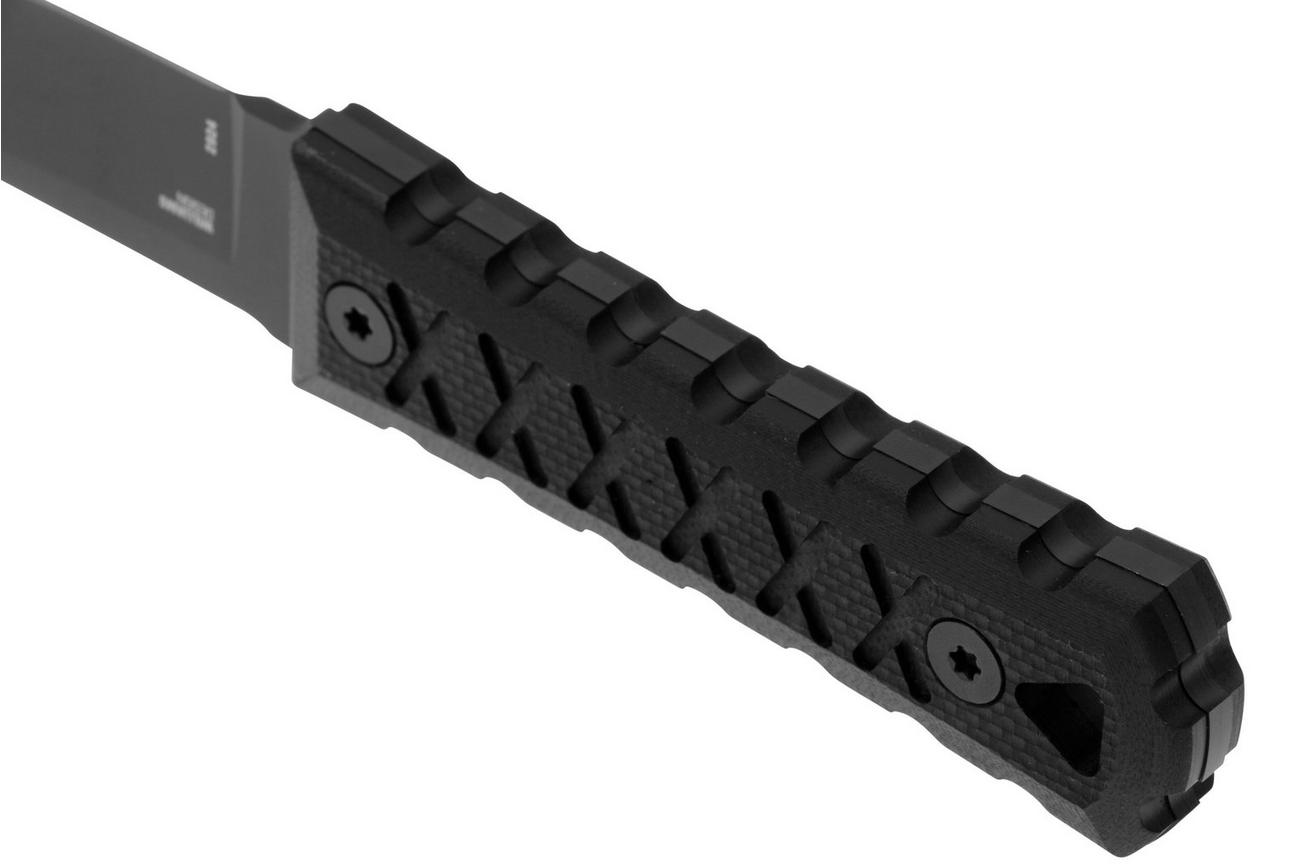 CRKT HZ4 2924 Black Titanium Nitride SK-5, Black G10, vaststaand mes, James Williams design