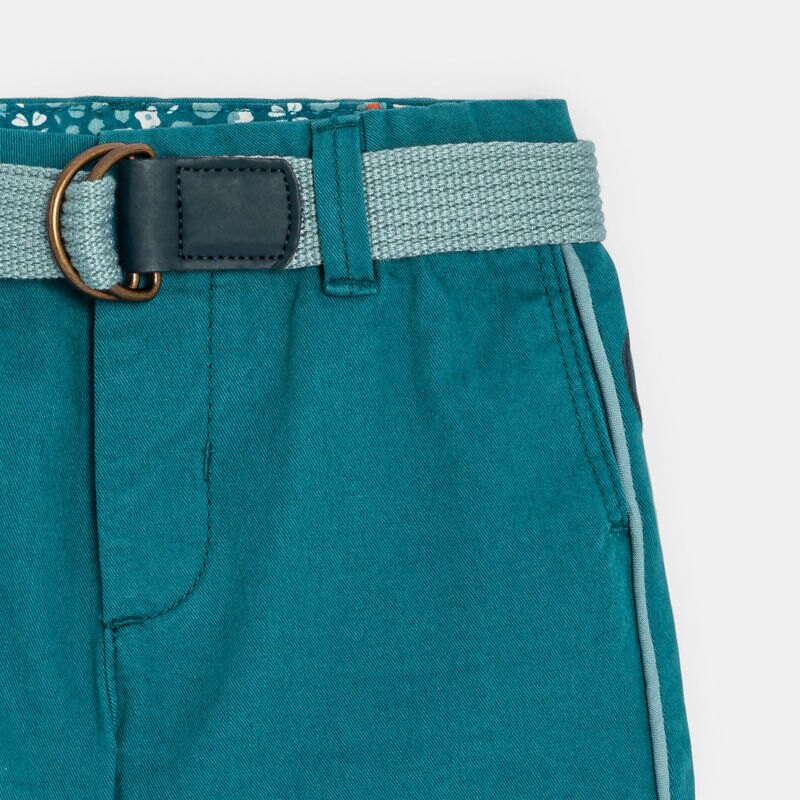 Bermuda chino bleu bébé garçon Bleu
