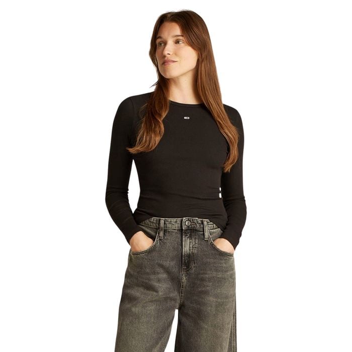 Tommy Hilfiger Slim Essential Rib Longsleeve Shirt Dames