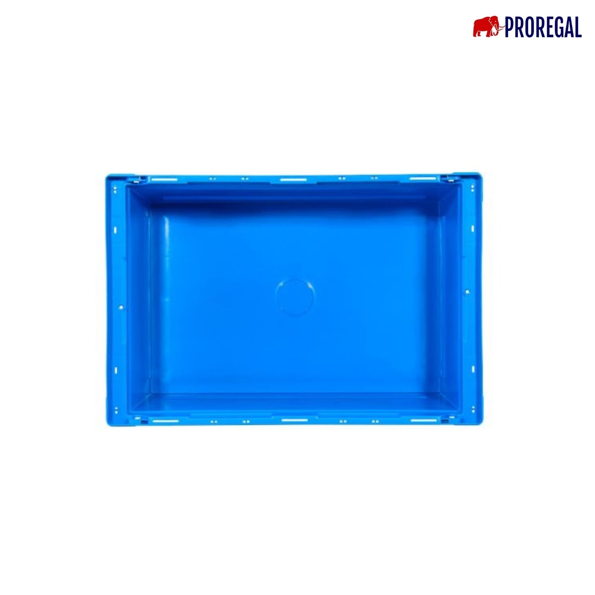 PROREGAL Conische herbruikbare stapelbak Grijs HxBxD 17,3 x 40 x 60 cm 29 liter opbergdoos Eurobox transportbox transportcontainer stapelbak